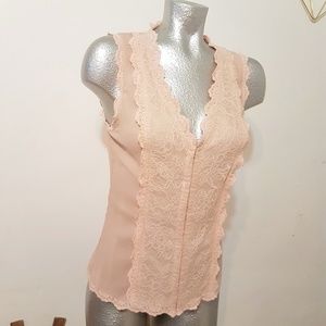 Bebe Lace semi sheer top